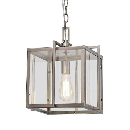 Bel Air Lighting Eastwood II 10 in. Brushed Nickel Mini Pendant Light Fixture