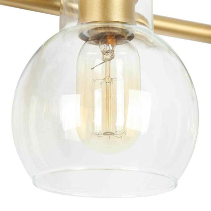 LNC Light Gold Vanity Modern Linear 35.5 in. 5-Light Contemporary Bathroom