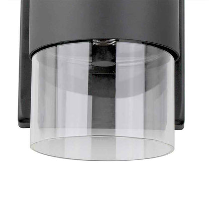 Hampton Bay Denbeck 4.5 in. W Matte Black 1-Light Sconce Clear Glass