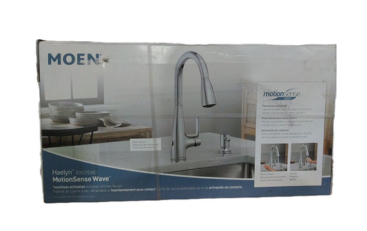 MOEN Haelyn Touchless Single-Handle Pull-Down Kitchen Faucet MotionSense Wave
