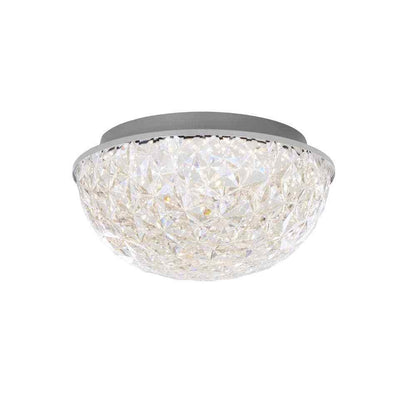 Home Decorators Ellis Place Chrome LED Round Flush Mount Modern Ceiling Light