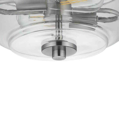 Home Decorators Knollwood 12 in. 2-Light Brushed Nickel Industrial Ceiling Light
