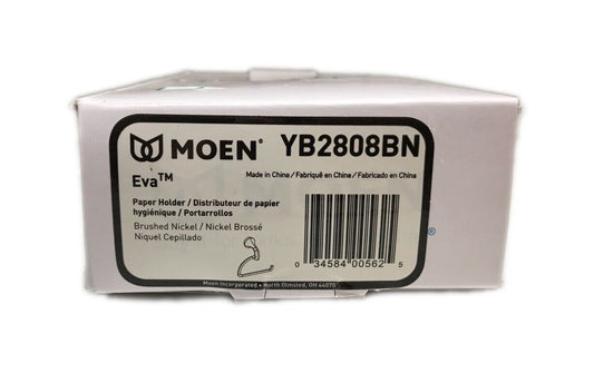 MOEN Eva European Single Post Toilet Paper Holder in Brushed Nickel YB2808BN