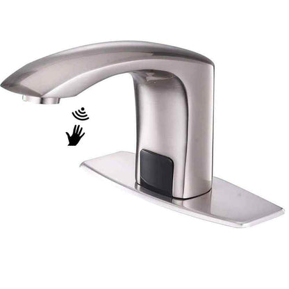 BWE Automatic Sensor Touchless Bathroom Sink Faucet With Deck Plate