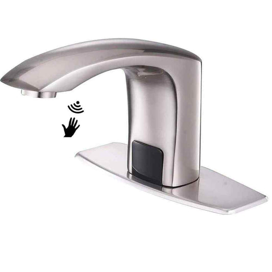 BWE Automatic Sensor Touchless Bathroom Sink Faucet With Deck Plate