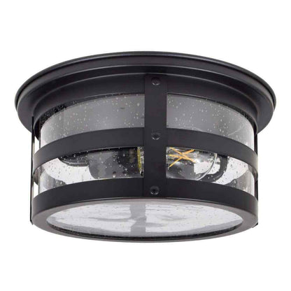 Sylvania Cambridge 2-Light Antique Black Ceiling Flushmount