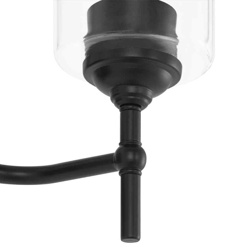 Home Decorators Collection Ayelen 22 in. W 3-Lights Black Vanity Light