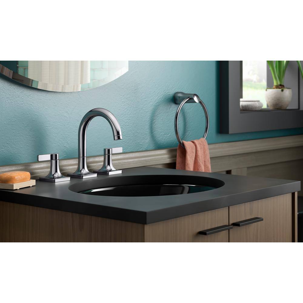 KOHLER Contemporary 8 in. Widespread 2-Handle Bathroom Faucet in Polished Chrome