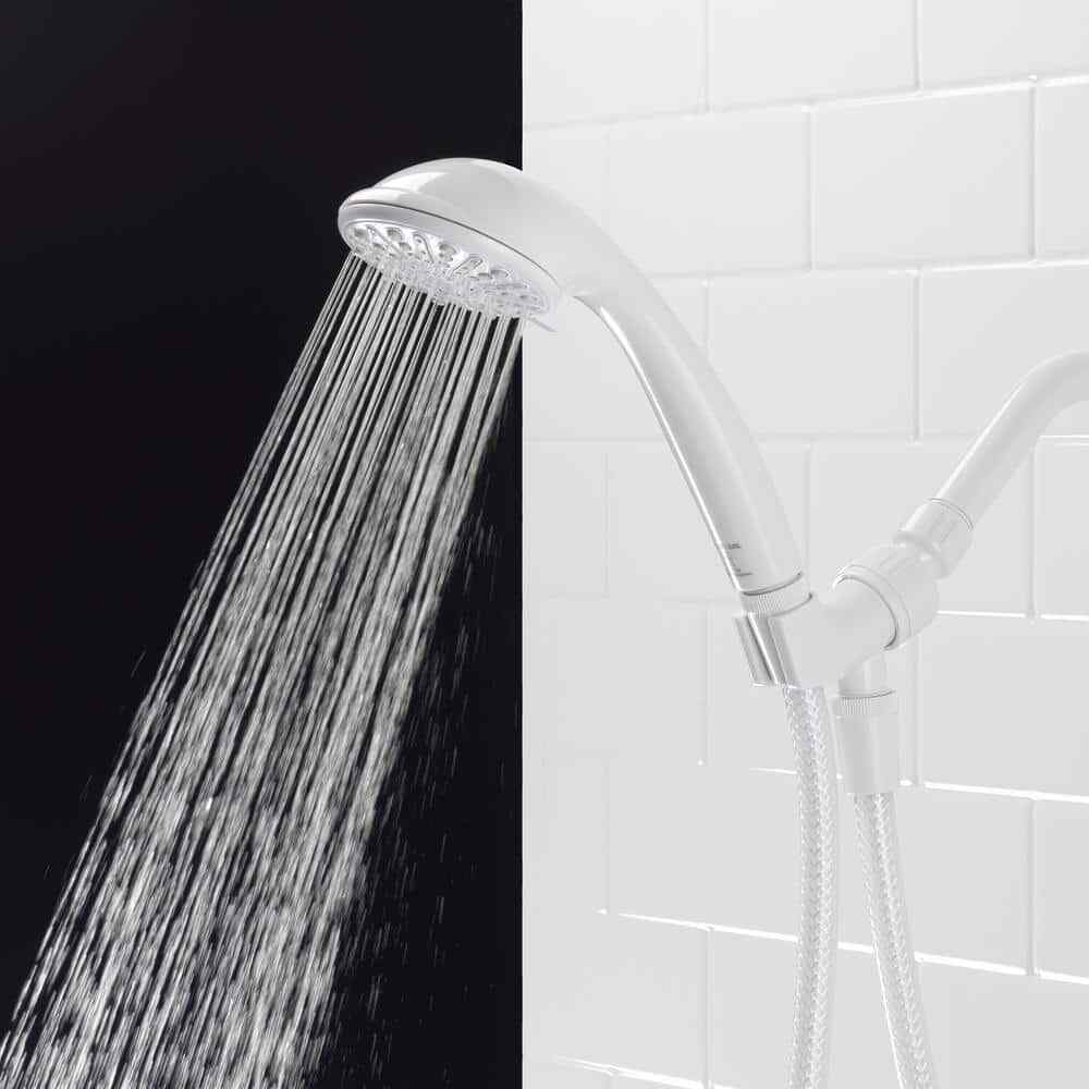 Glacier Bay 3-Spray Wall Mount Handheld Shower Head 1.8 GPM in White 8467000HC