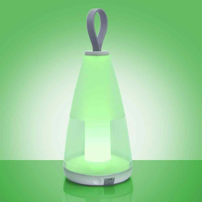 LUTEC 11.5 in. White Outdoor Portable Table Lamp 8500102331