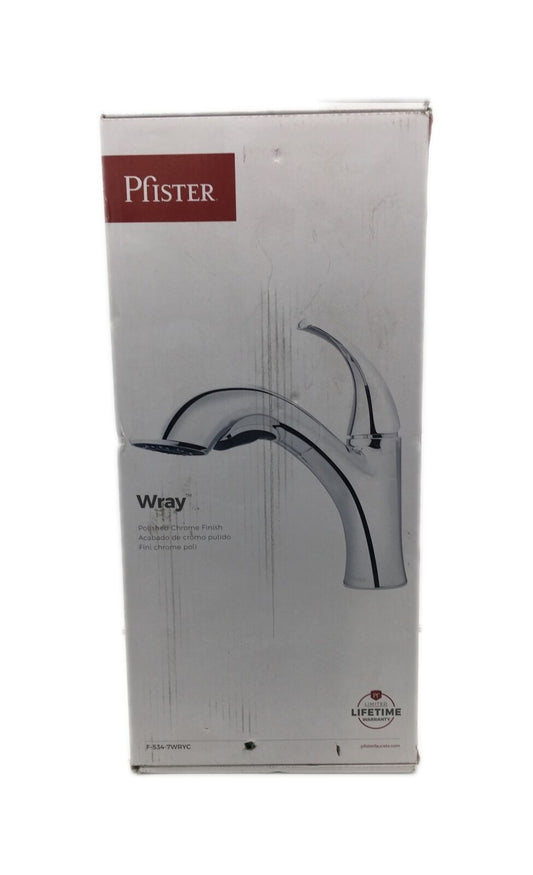Pfister Wray Single-Handle Pull-Out Sprayer Kitchen Faucet in Polished Chrome
