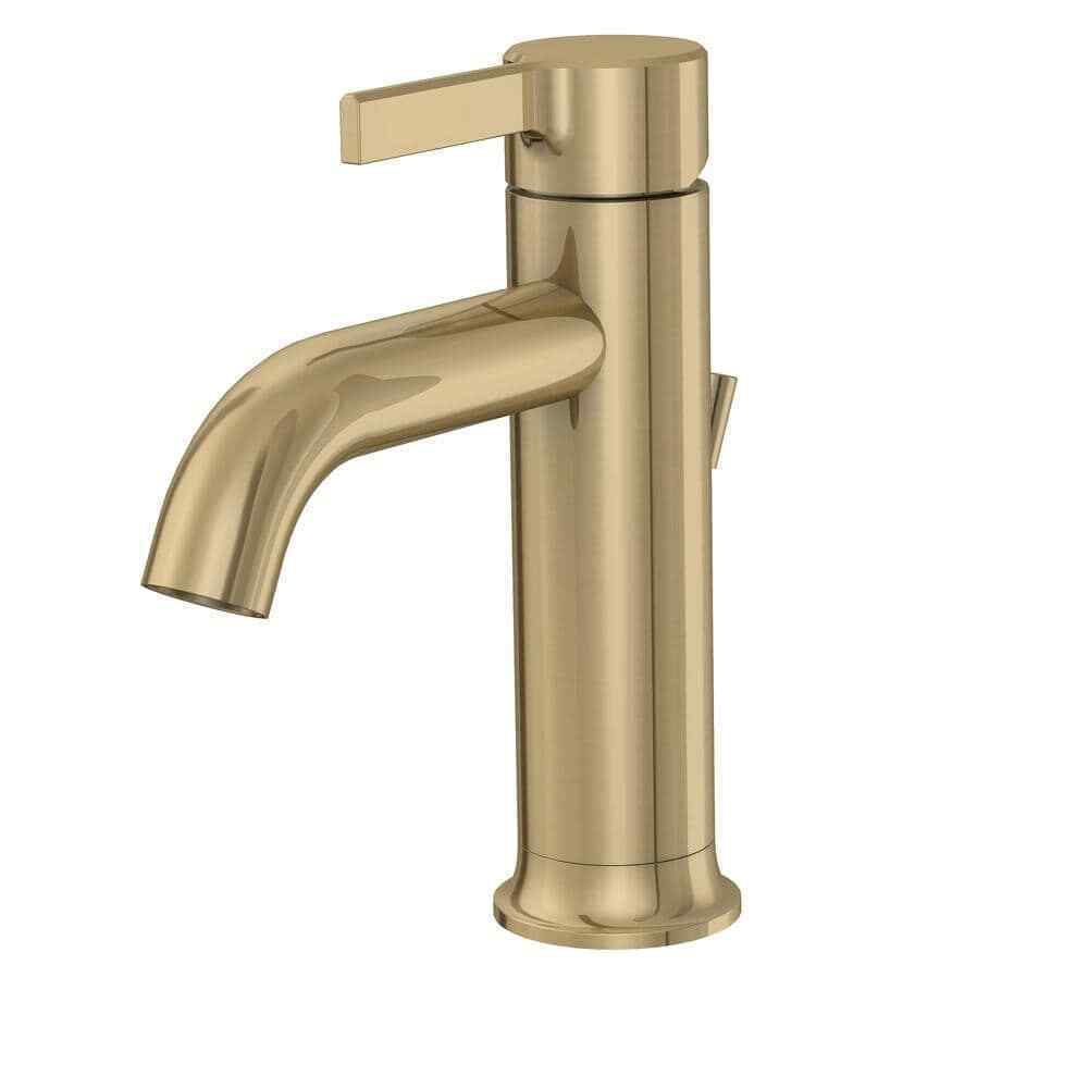 Glacier Bay Ryden Single Hole Single-Handle Bathroom Faucet in Brushed Gold