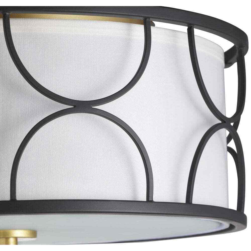 Progress Lighting Landree Collection 3-Light Black Flush Mount P350132-031