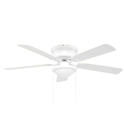 Hugger 52 in. LED Indoor White Ceiling Fan with Light Kit AL383LED-WH