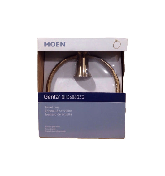 MOEN Genta Towel Ring in Bronzed Gold BH3686BZG