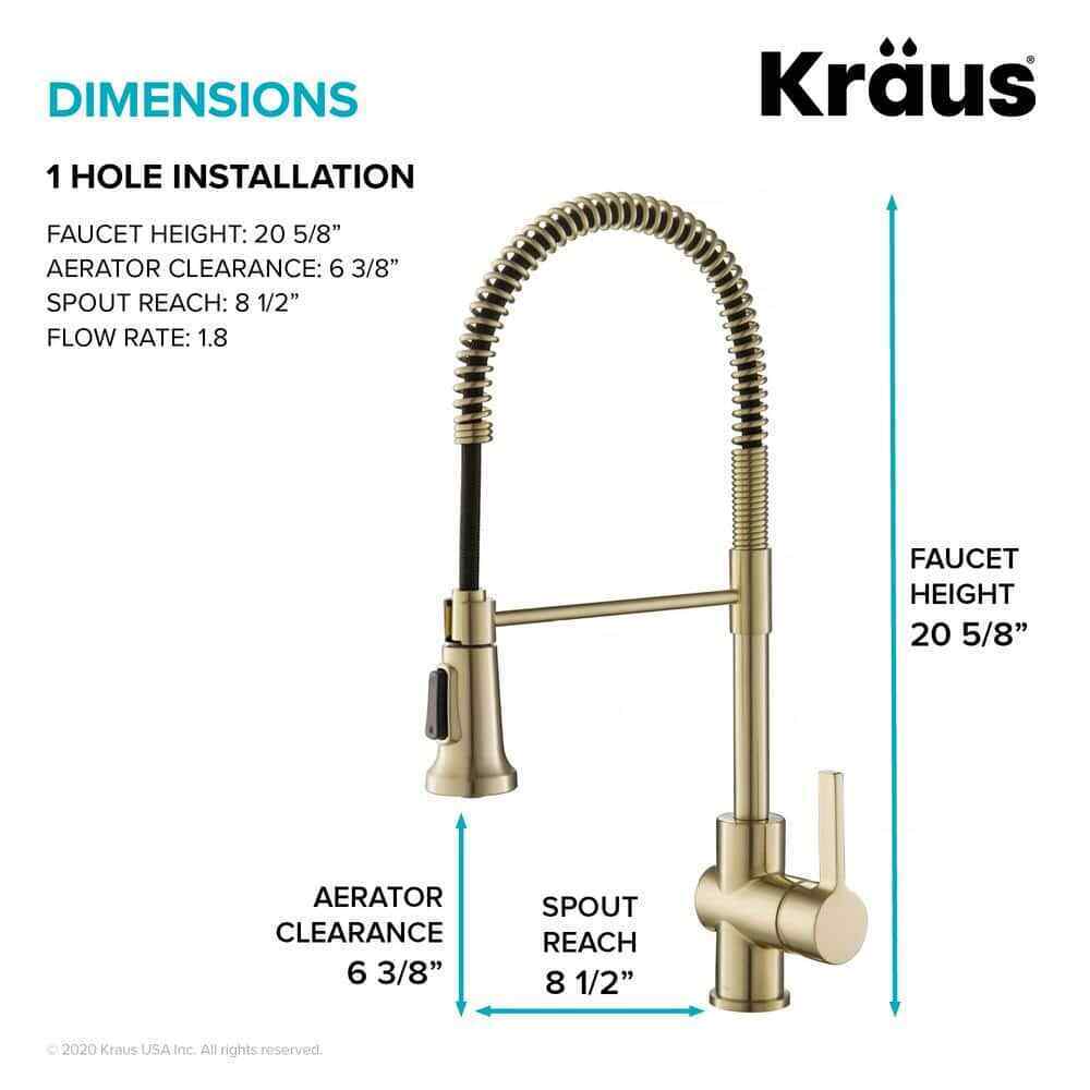 KRAUS Britt Single Handle Commercial Style Kitchen Faucet