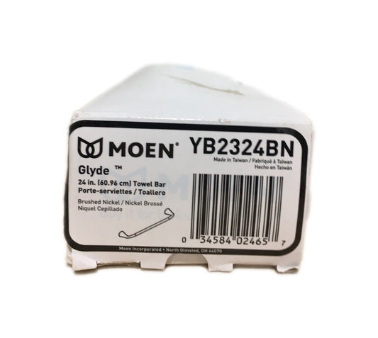 MOEN Glyde 24 in. Towel Bar in Brushed Nickel YB2324BN