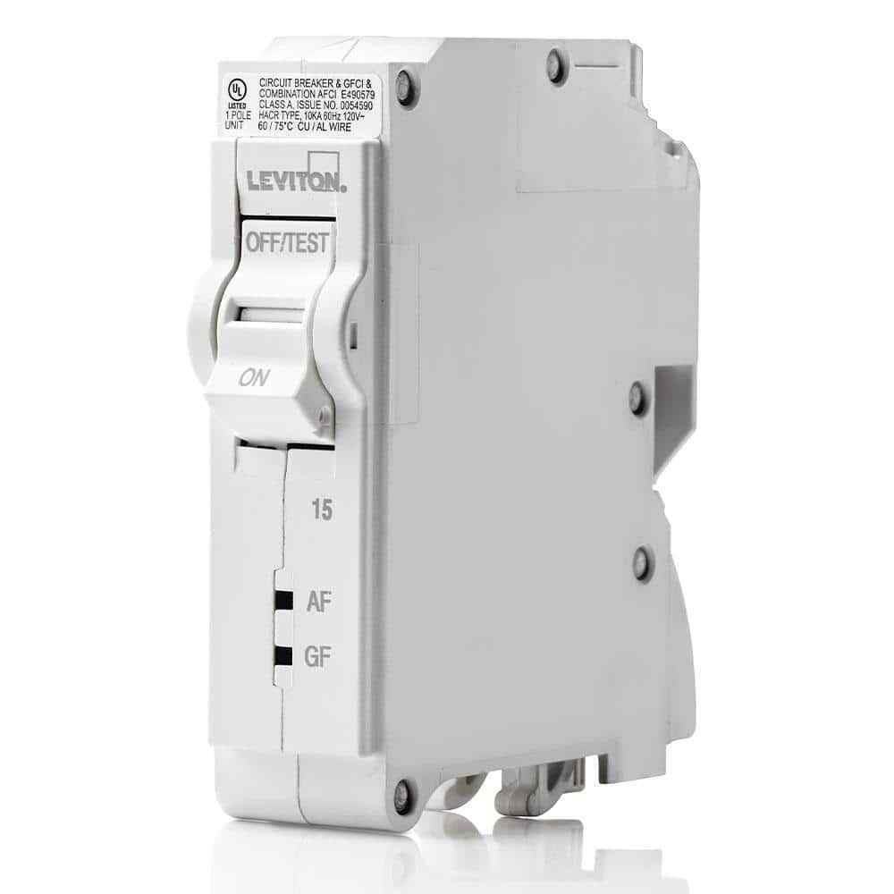 Leviton Branch Circuit Breaker AFCI/GFCI 1-Pole 15 Amp 120-V Hydraulic Magnetic