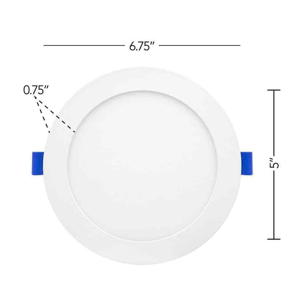 Maxxima 6 in. Slim Round 2700K to 5000K IC Rated Canless Recessed LED Kit