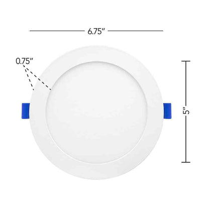 Maxxima 6 in. Slim Round 2700K to 5000K IC Rated Canless Recessed LED Kit