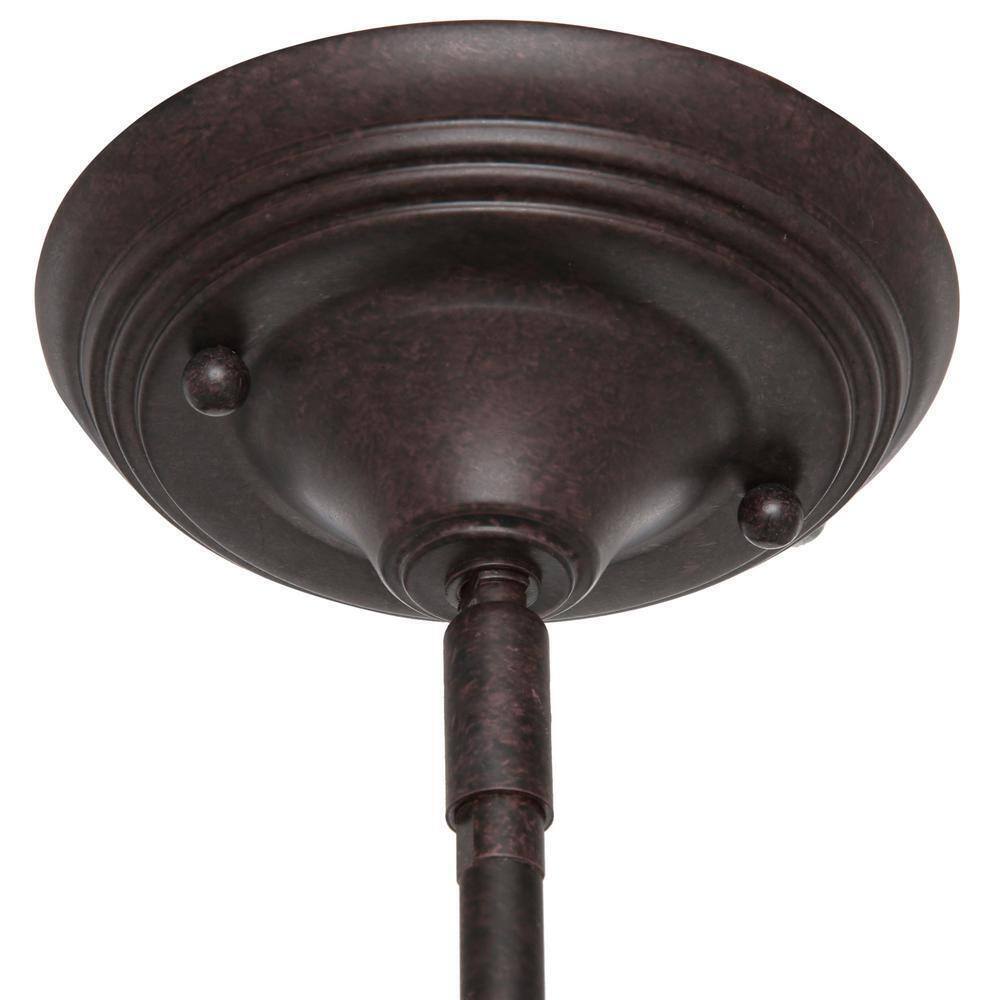 World Imports Brandon 1-Light Bronze Mini-Pendant with Glass Shade