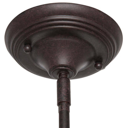 World Imports Brandon 1-Light Bronze Mini-Pendant with Glass Shade