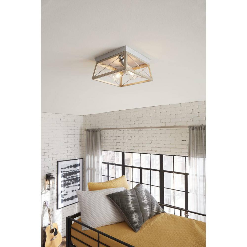 Progress Lighting Briarwood 2-Light Kitchen Farmhouse Ceiling Light Flush Mount