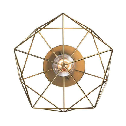 Hampton Bay Winfield 9.5 in. 1-Light Gold Semi-Flush Mount Ceiling Light Fixture