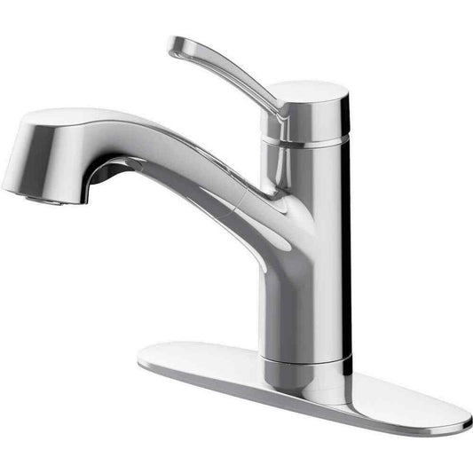 Glacier Bay McKenna Pull Out Sprayer Kitchen Faucet in Chrome w/ Turbo Spray