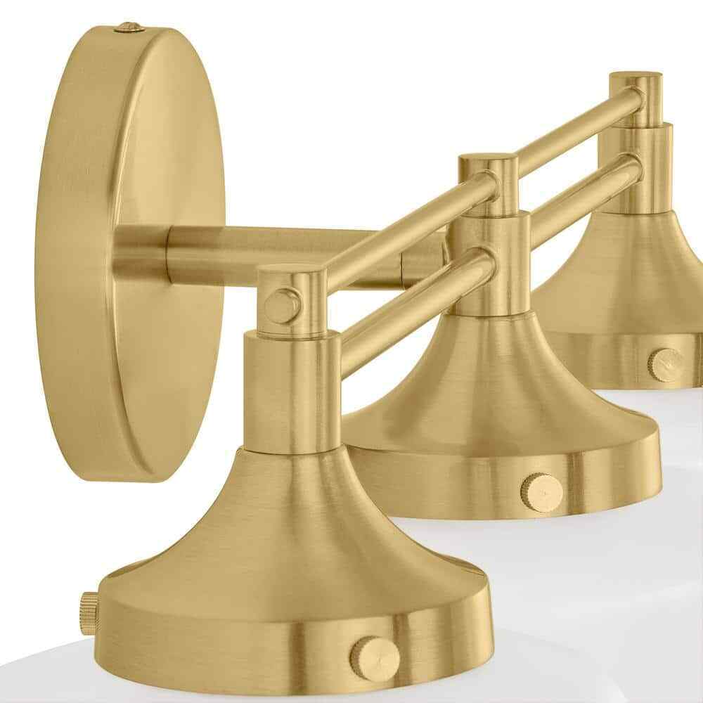 Home Decorators Collection Maybry 3-Light Brushed Gold Vanity Light