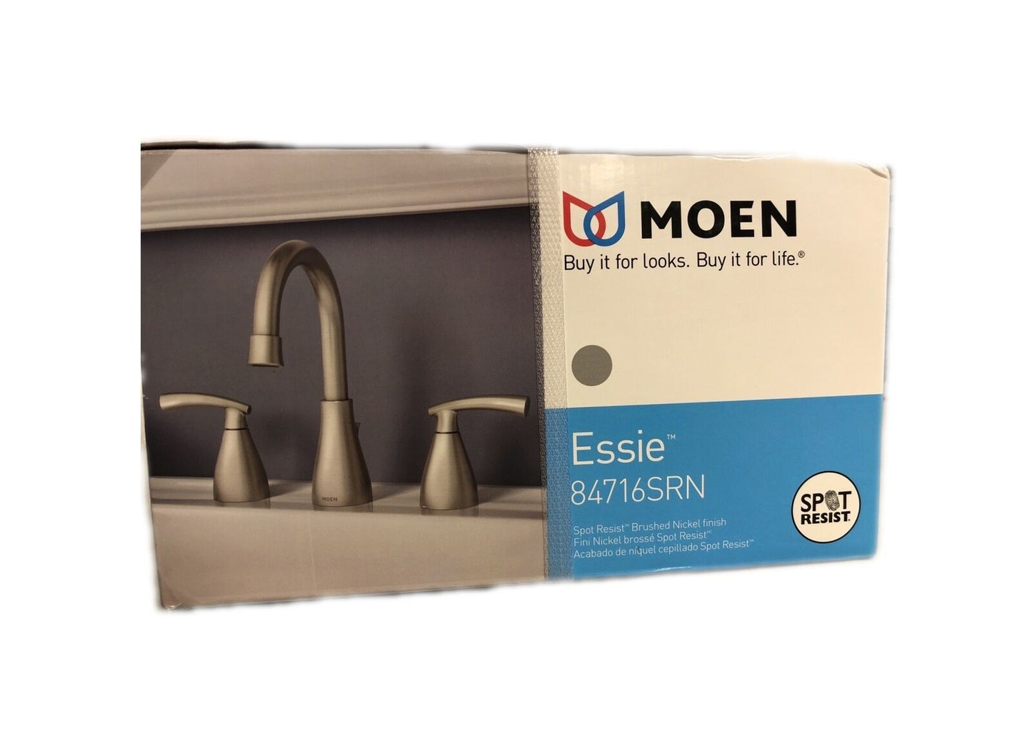 MOEN Essie 8 in. Widespread 2-Handle Bathroom Faucet Spot Resist Brushed Nickel