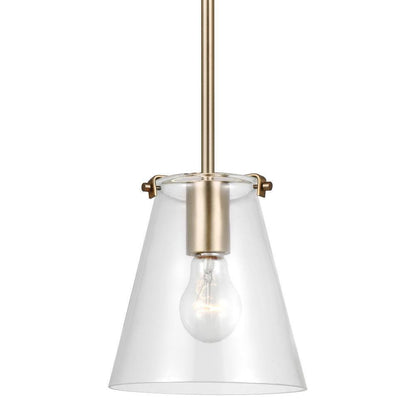 Generation Lighting Blaine 1-Light Satin Brass Hanging Pendant