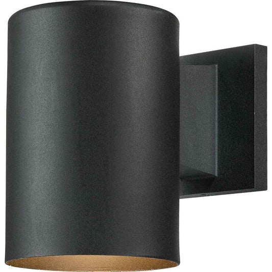Volume Lighting Black Aluminum Outdoor Cylinder Wall Lantern Sconce