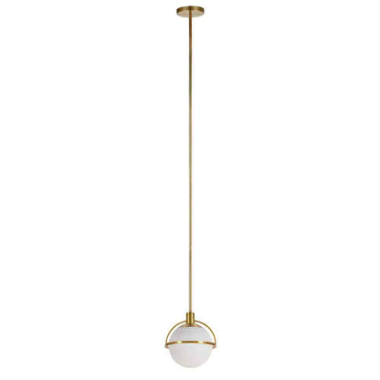 Meyer&Cross Cieonna 1-Light Brass Pendant with White Milk Glass Shade