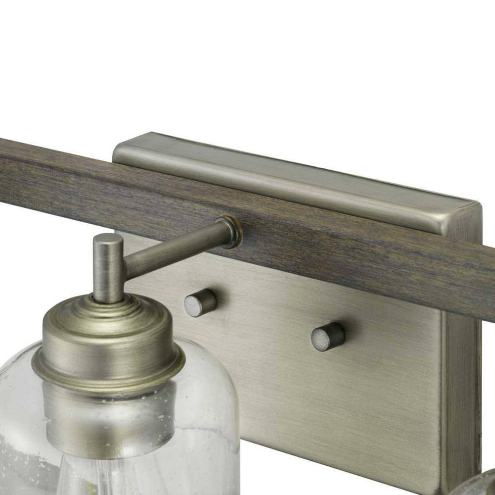 Progress Lighting Truxel 22 in. 3-Light Antique Nickel Vanity Light