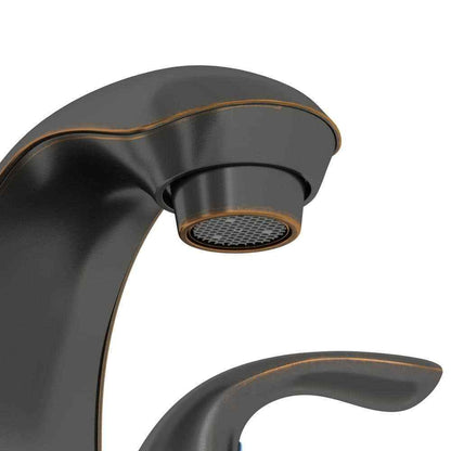 Glacier Bay Builders 4 in. Centerset Double Handle Low-Arc Bathroom Faucet
