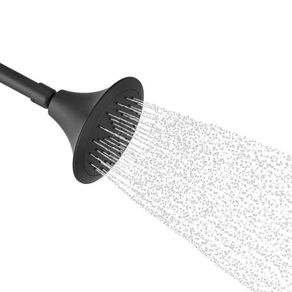KOHLER Forte 1-Spray Patterns Wall Mount Fixed Shower Head in Matte Black