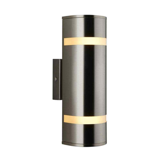 Artika 3-Way Stream Stainless Steel Modern Hardwired Light Cylinder Sconce
