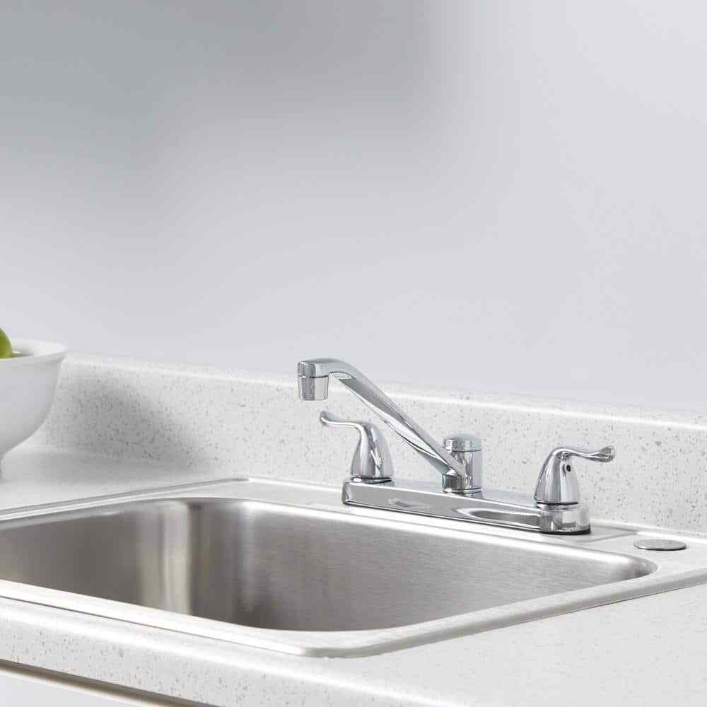 Glacier Bay Constructor 2-Handle Standard Kitchen Faucet in Chrome HD67099-0B01