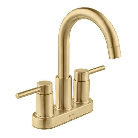 Glacier Bay Dorind 4 in. Centerset 2-Handle High-Arc Bathroom Faucet Matte Gold