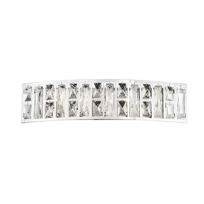 Home Decorators Kristella 24 in. 5-Light Chrome Vanity Light w/ Crystal Shade