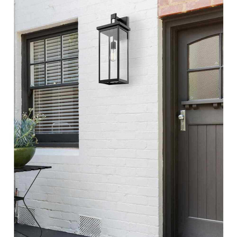 Millennium Lighting 22 in. 1-Light Powder Coat Black Outdoor Wall-Light Sconce