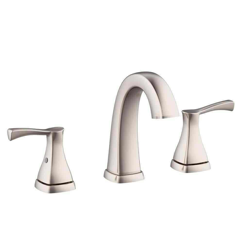 Glacier Bay Calandine 8 in. Widespread 2-Handle Bathroom Faucet Brushed Nickel