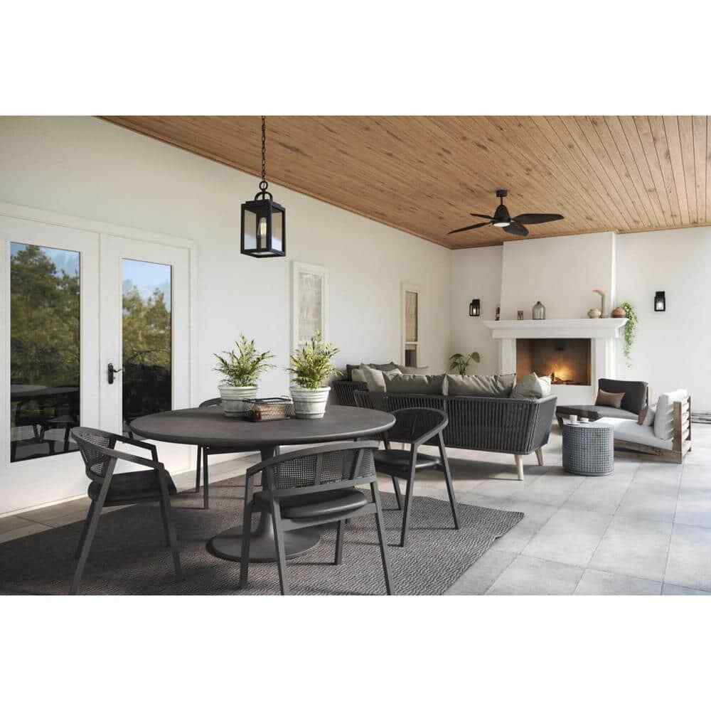 Progress Lighting Grandbury 1-Light Textured Black Farmhouse Outdoor Light