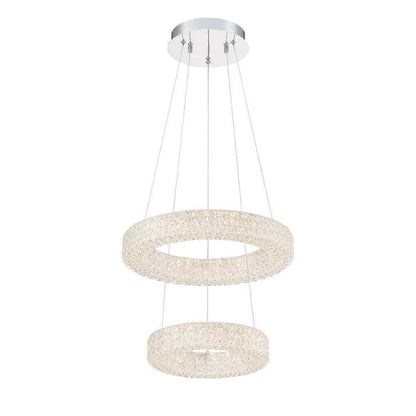Home Decorators Wesley Park 150-Watt Integrated LED Chrome Pendant Hanging Light