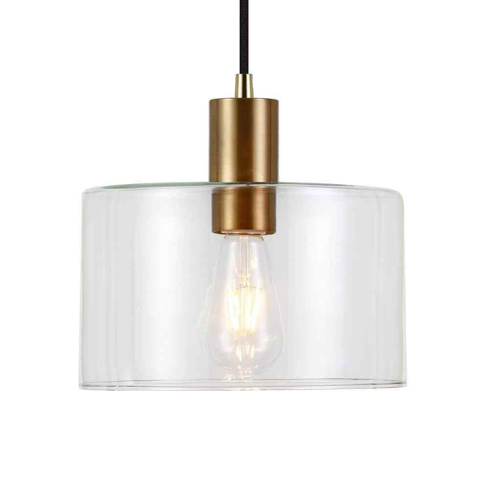 Meyer&Cross Henri 1-Light Hand-Blown Glass Pendant with Brass Accents PD0096