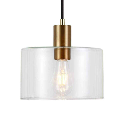 Meyer&Cross Henri 1-Light Hand-Blown Glass Pendant with Brass Accents PD0096