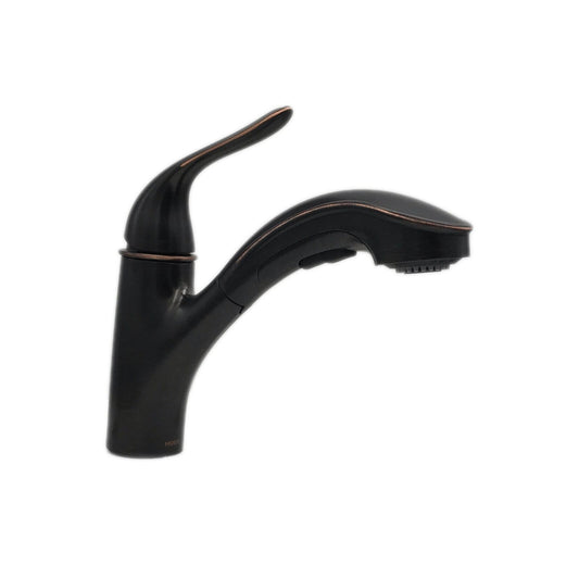 MOEN Brecklyn Single-Handle Pull-Out Sprayer Kitchen Faucet Bronze