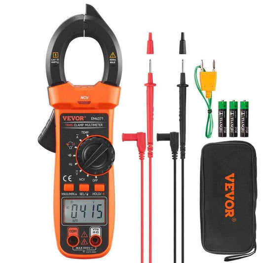 VEVOR 600 Amp Digital Clamp Meter DC/AC Multimeter True RMS Auto Ranging