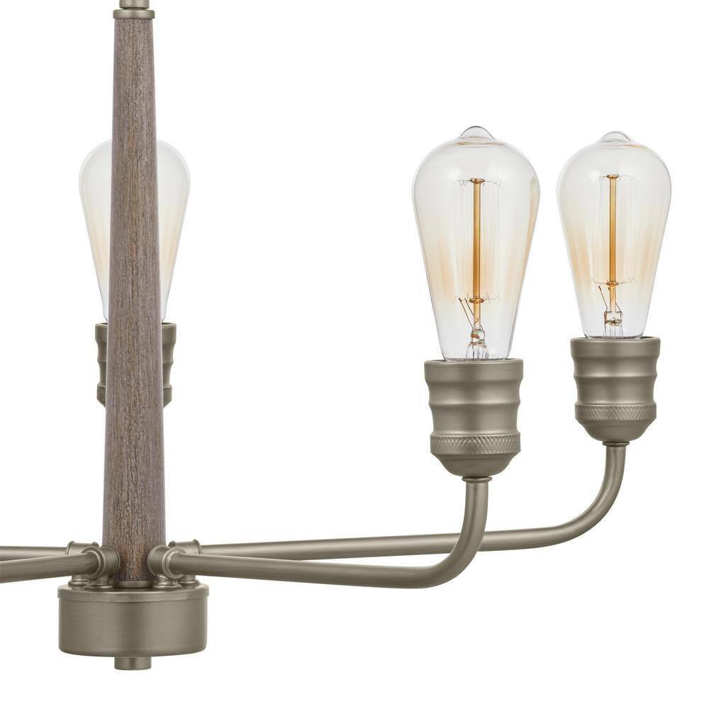 Home Decorators Palermo Grove 24 in. 5-Light Antique Nickel Coastal Chandelier